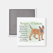 Belgische Malinois Gifts Magneet (Voorkant / Achterkant)