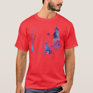 Belgische Malinois Herder Winter Sneeuwvlokken T-shirt