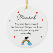 Belgische Malinois Hond Aangepaste Herdenking Keramisch Ornament (Voorkant)