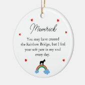 Belgische Malinois Hond Aangepaste Herdenking Keramisch Ornament (Links)