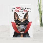 Belgische Malinois Hond Grappige Graaf HONDcula Ha Feestdagen Kaart (Voorkant)
