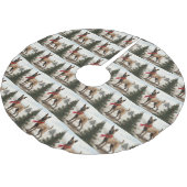 Belgische Malinois Hond in Sneeuw Kerstmis Kerstboom Rok (Gekanteld)