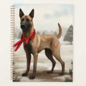 Belgische Malinois Hond in Sneeuw Kerstmis Planner (Voorkant)