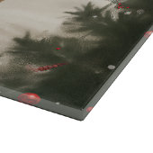 Belgische Malinois Hond in Sneeuw Kerstmis Snijplank (Hoek)