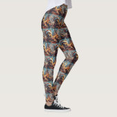 Belgische Malinois-hond Roller Coaster Kerstmis  Leggings (Rechts)