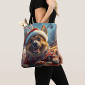 Belgische Malinois-hond Roller Coaster Kerstmis Tote Bag (Dichtbij)