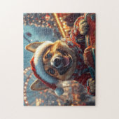 Belgische Malinois-hond Rollercoaster Kerstmis Legpuzzel (Verticaal)