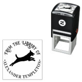 Belgische Malinois-hond Silhouette Bibliotheek Boe Zelfinktende Stempel (In situ)