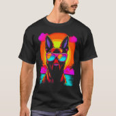 Belgische Malinois Hond Zonnebril Zomerfeest T-shirt (Voorkant)