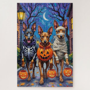 Belgische Malinois-honden gaan langs voor trick-or Legpuzzel