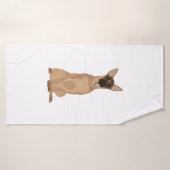 Belgische Malinois Illustratie! Badhanddoek (Badhanddoek)
