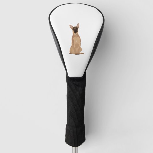 Belgische Malinois Illustratie! Golfheadcover (Voorkant)