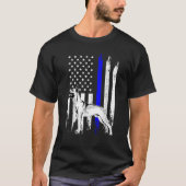 Belgische Malinois K9-eenheid Thin Blue Line Ameri T-shirt (Voorkant)