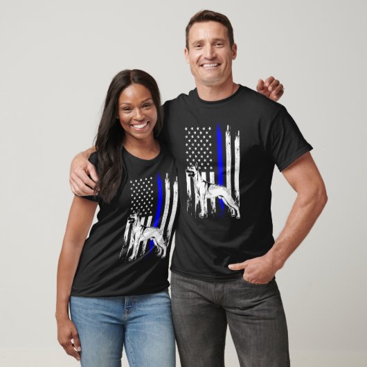 Belgische Malinois K9-eenheid Thin Blue Line Ameri T-shirt (Unisex)