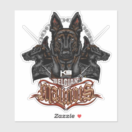 Belgische Malinois K9 Kracht - ELIT3 Sticker (Vel)
