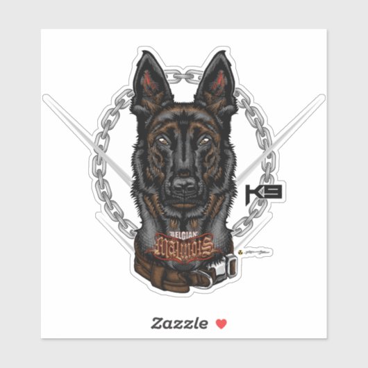 Belgische Malinois K9 Kracht - ELIT3 Sticker (Vel)