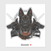 Belgische Malinois K9 Kracht - ELIT3 Sticker (Vel)