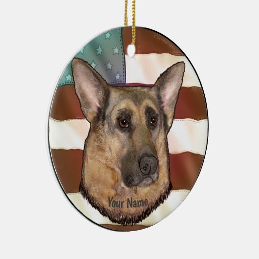 Belgische Malinois Keramisch Ornament (Rechts)