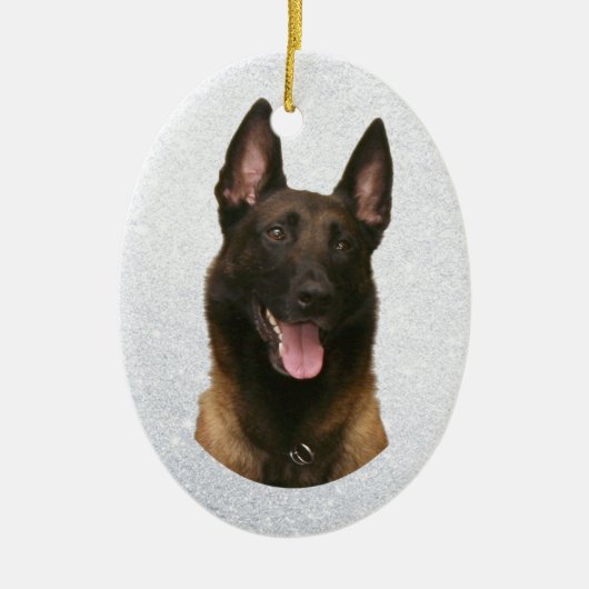 belgische malinois keramisch ornament (Voorkant)