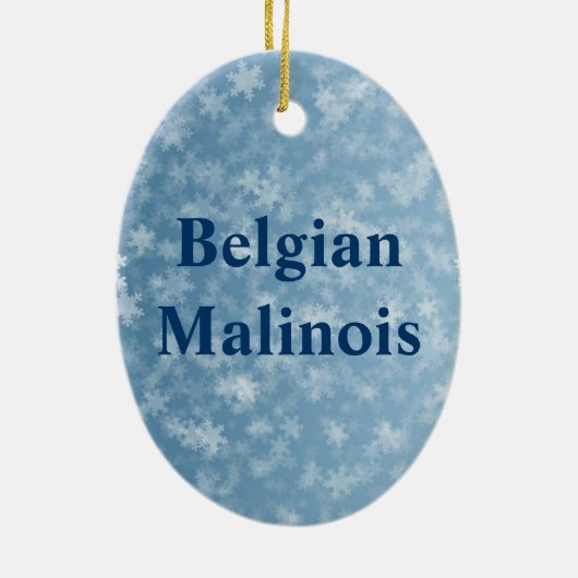 belgische malinois keramisch ornament (Achterkant)