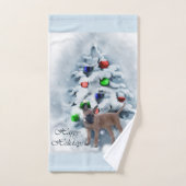 Belgische Malinois kerst Bad Handdoek (Handdoek)