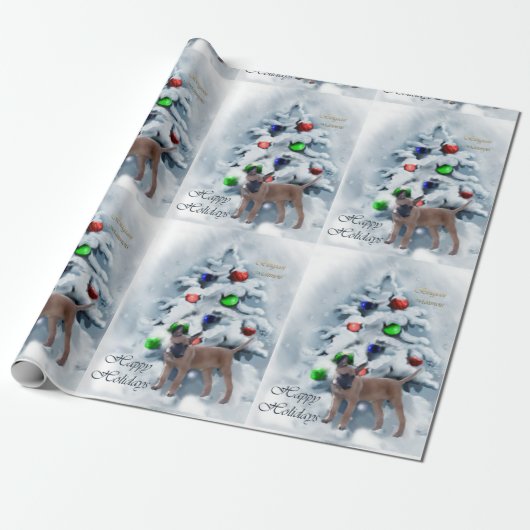 Belgische Malinois kerst Cadeaupapier (Uitgerold)