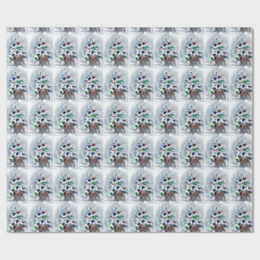 Belgische Malinois kerst Cadeaupapier (Vlak)