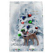 Belgische Malinois kerst Medium Cadeauzakje (Achterkant)