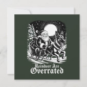 Belgische Malinois Kerst Rendieren zijn Overgewaar Feestdagenkaart (Voorkant)