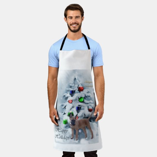 Belgische Malinois kerst Schort (Gedragen)