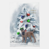 Belgische Malinois kerst Theedoek (Verticaal)