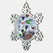 Belgische Malinois kerst Tin Sneeuwvlok Ornament (Rechts)