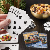 Belgische Malinois Kerstboot Vakantie Pokerkaarten (Insitu)