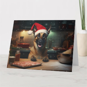 Belgische Malinois Kerstkoekjes Feestelijke vakant Kaart