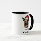 Belgische Malinois Kerstman Hoed Kerstmis Mok (Voorkant rechts)