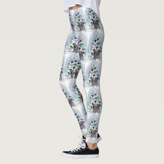Belgische Malinois Kerstmis Leggings (Links)