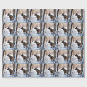 Belgische Malinois Laat Het Sneeuw Kerstmis Cadeaupapier (Vlak)