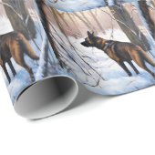 Belgische Malinois Laat Het Sneeuw Kerstmis Cadeaupapier (Rol Hoek)