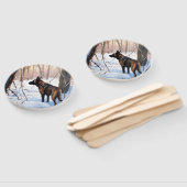 Belgische Malinois Laat Het Sneeuw Kerstmis Handwaaier (Niet-gemonteerd)