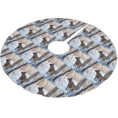 Belgische Malinois Laat Het Sneeuw Kerstmis Kerstboom Rok (Gekanteld)