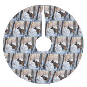 Belgische Malinois Laat Het Sneeuw Kerstmis Kerstboom Rok (Voorkant)