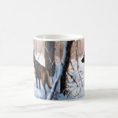 Belgische Malinois Laat Het Sneeuw Kerstmis Koffiemok (Center)