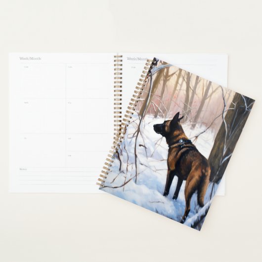 Belgische Malinois Laat het Sneeuwen Kerstmis Planner (Display)