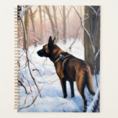 Belgische Malinois Laat het Sneeuwen Kerstmis Planner (Voorkant)