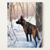 Belgische Malinois Laat het Sneeuwen Kerstmis Planner (Achterkant)