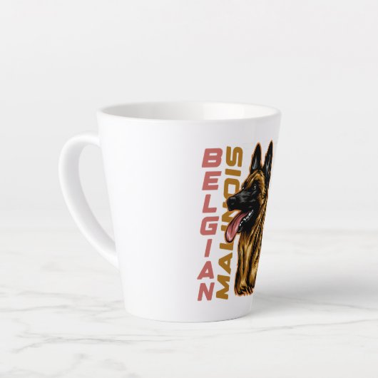Belgische Malinois Latte Mok (Linkerhoek)