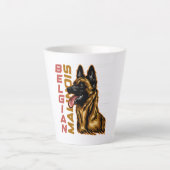 Belgische Malinois Latte Mok (Voorkant)