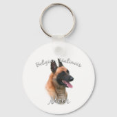 Belgische Malinois mam 2 Sleutelhanger (Achterkant)