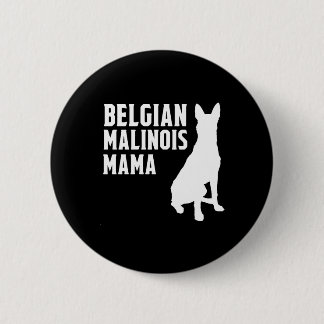 Belgische Malinois Mama Silhouette Ronde Button 5,7 Cm