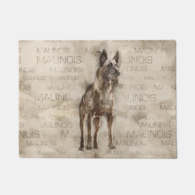 Belgische Malinois - Mechelaar - Maligator Deurmat (Voorkant)